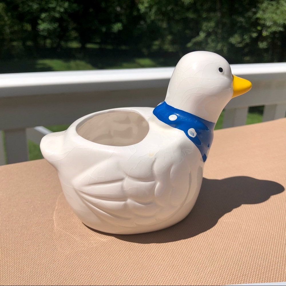 Vintage Porcelain Duck Container